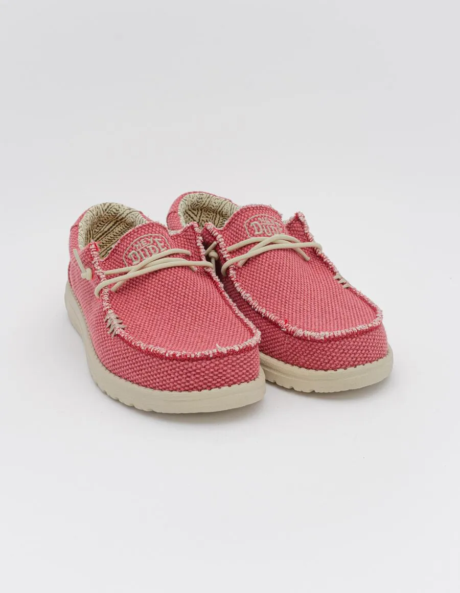 HEY DUDE WALLY BRAIDED POMPEIAD RED 40003-6VP