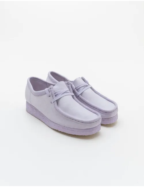 CLARKS WALLABEE LILAC SUEDE