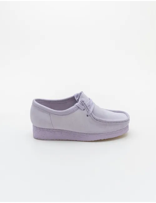 CLARKS WALLABEE LILAC SUEDE