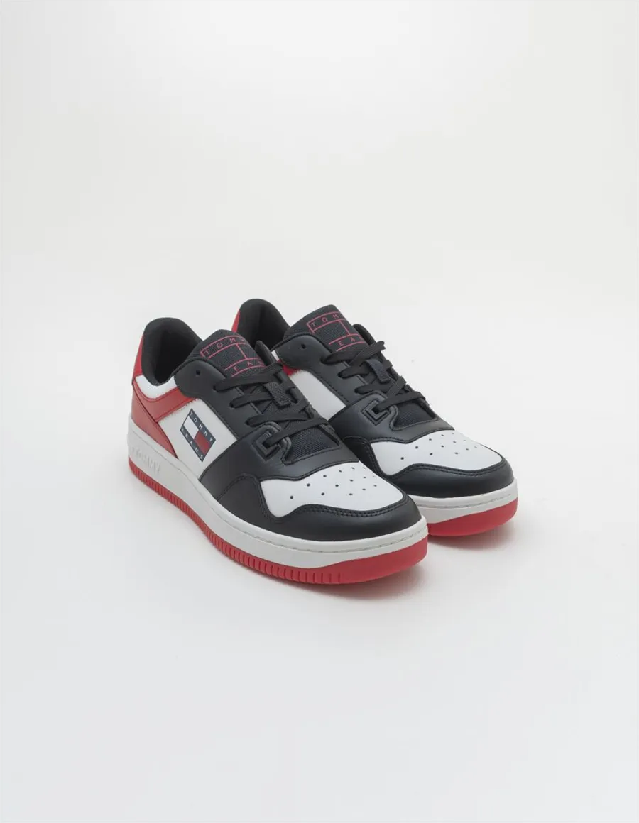 SNEAKER BASKET LEATHER DEEP CRIMSON