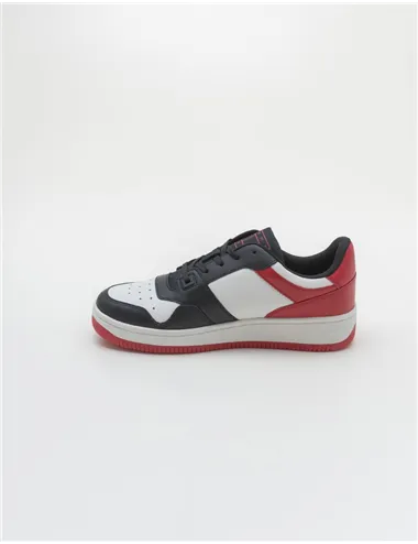 SNEAKER BASKET LEATHER DEEP CRIMSON