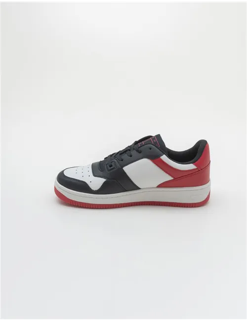 SNEAKER BASKET LEATHER DEEP CRIMSON