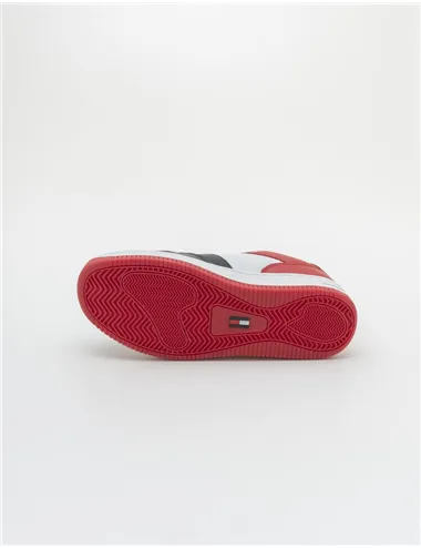 SNEAKER BASKET LEATHER DEEP CRIMSON
