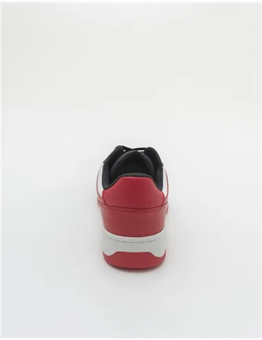 SNEAKER BASKET LEATHER DEEP CRIMSON