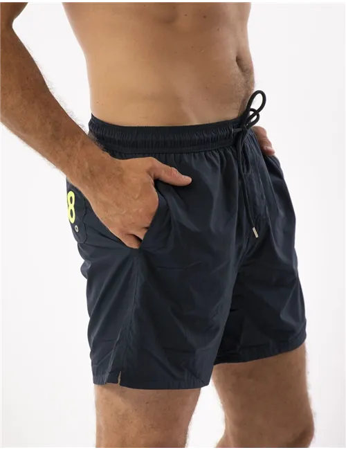 COSTUME BEACH MAN SWIM PANT WTH LOGO FLUO