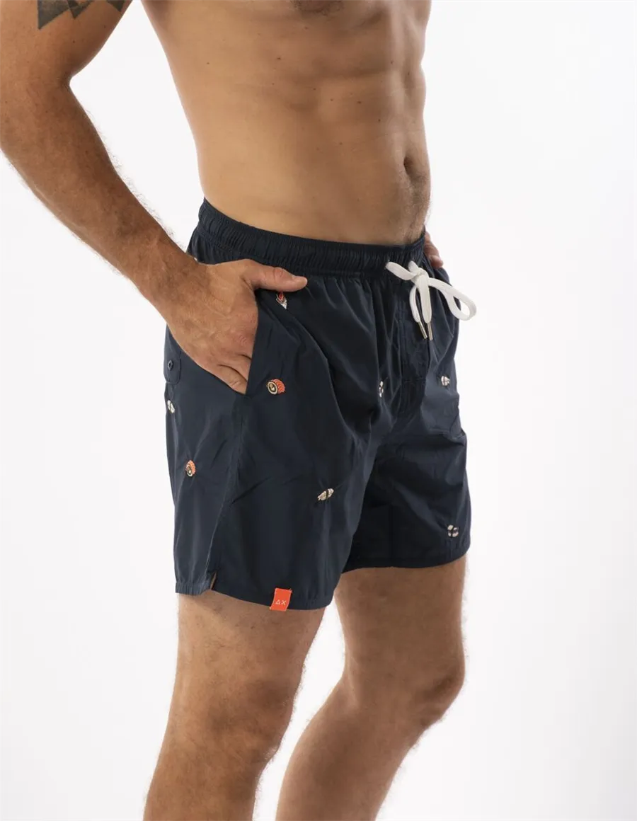 COSTUME BEACH MAN SWIM PANT SMALL EMBROIDERY