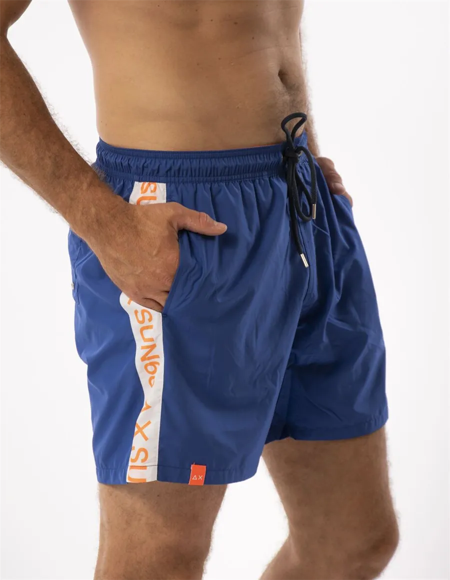 COSTUME BEACH MAN SWIM PANT TAPE LOGO 