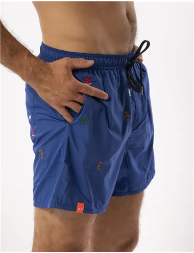 COSTUME BEACH MAN SWIM PANT SMALL EMBROIDERY
