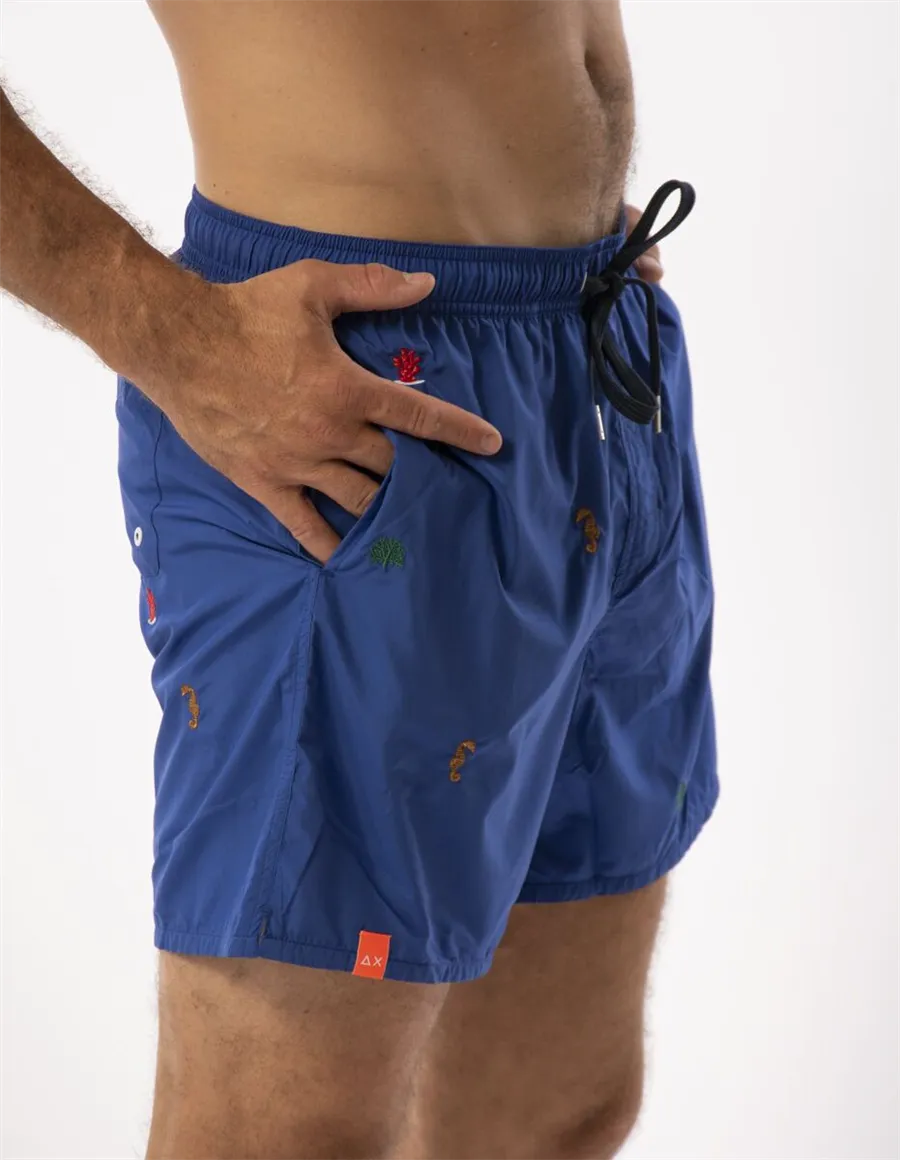 COSTUME BEACH MAN SWIM PANT SMALL EMBROIDERY