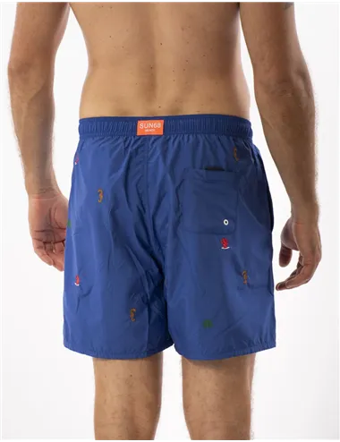 COSTUME BEACH MAN SWIM PANT SMALL EMBROIDERY