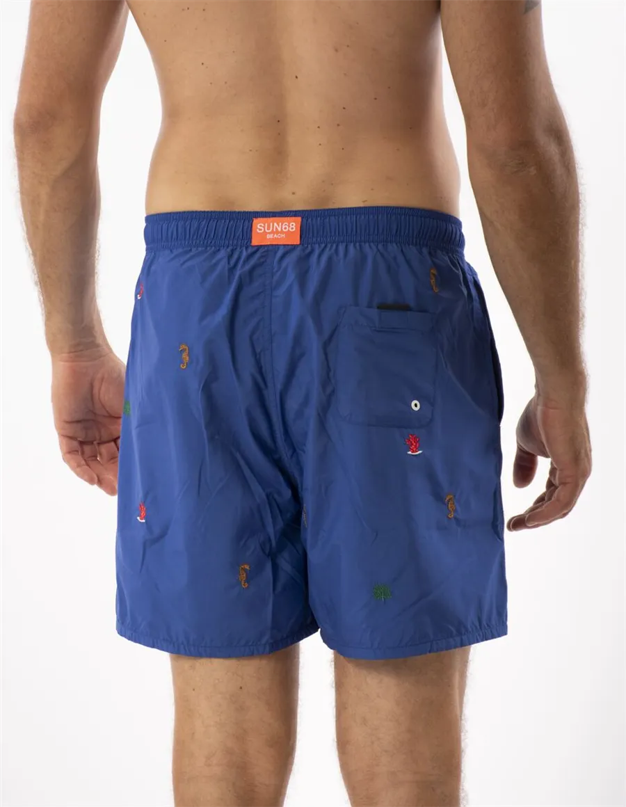 COSTUME BEACH MAN SWIM PANT SMALL EMBROIDERY