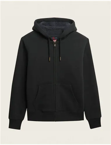 FELPA BORG LINED ZIPHOOD