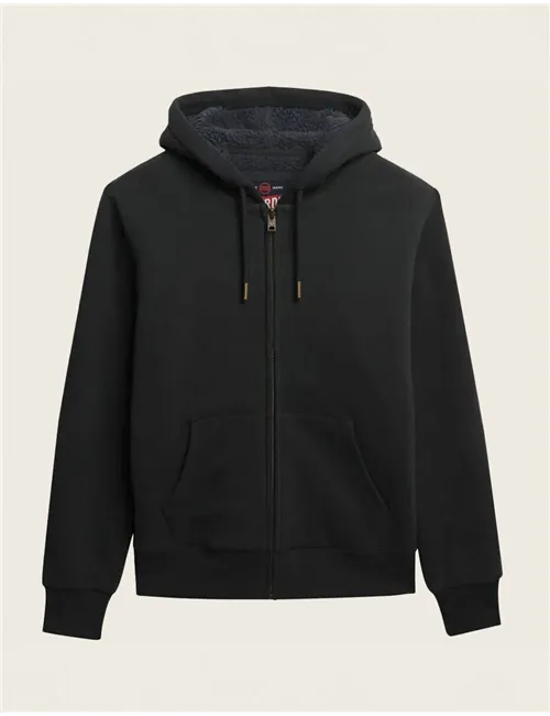 FELPA BORG LINED ZIPHOOD