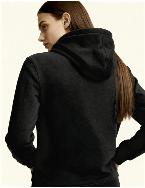 FELPA BORG LINED ZIPHOOD