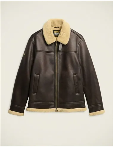 GIACCA FAUX SHEARLING AVIATOR JACKET