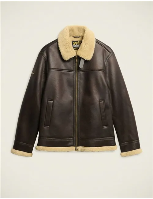 GIACCA FAUX SHEARLING AVIATOR JACKET