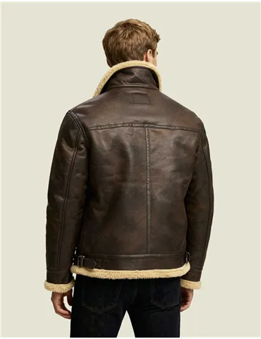 GIACCA FAUX SHEARLING AVIATOR JACKET
