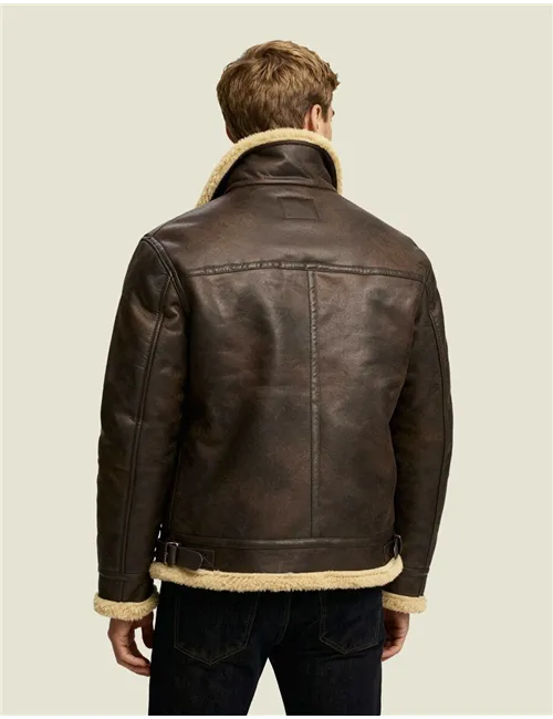 GIACCA FAUX SHEARLING AVIATOR JACKET