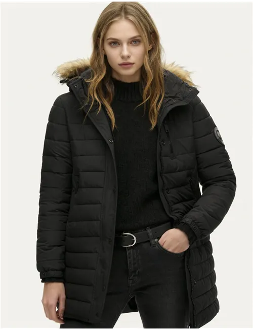 GIACCA FUJI FAUX FUR HOOD MID LENGTH