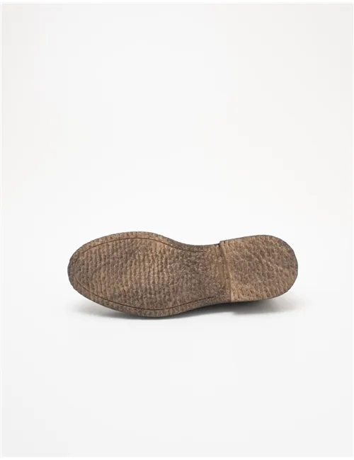 Scarpe stringate uomo in camoscio verde bosco