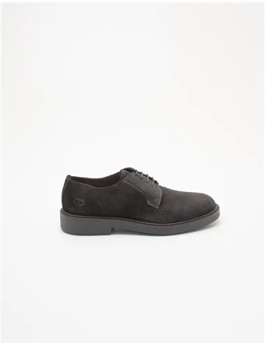 Scarpe stringate uomo in camoscio terra