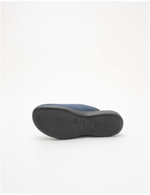 Ciabatte uomo microfibra blu