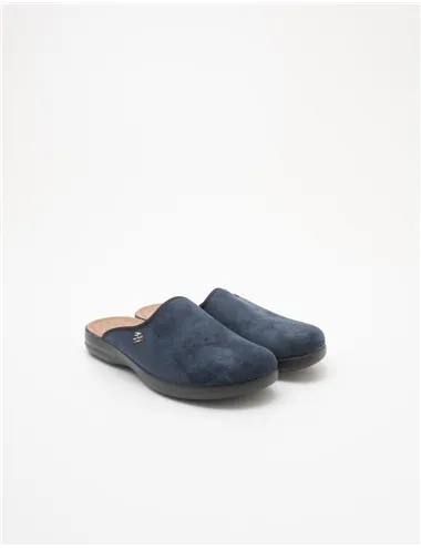 Ciabatte uomo microfibra blu