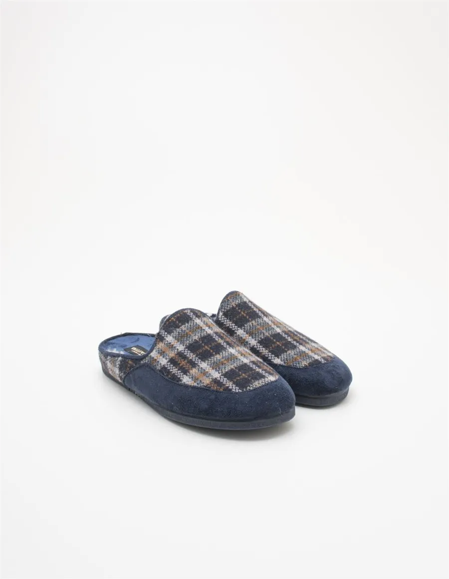 Ciabatte uomo tessuto blu