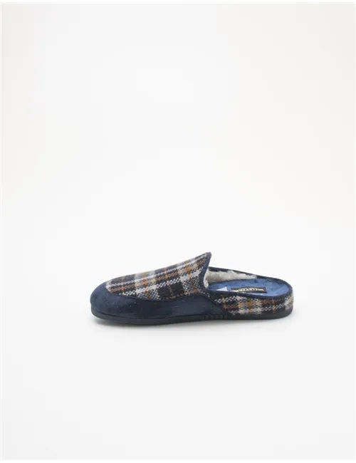 Ciabatte uomo tessuto blu