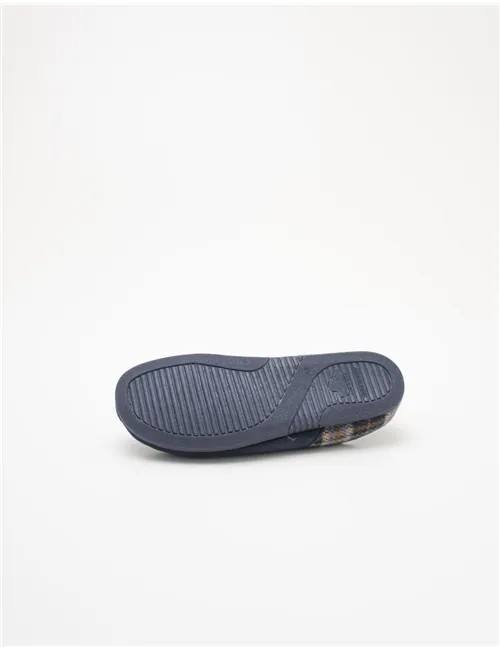 Ciabatte uomo tessuto blu
