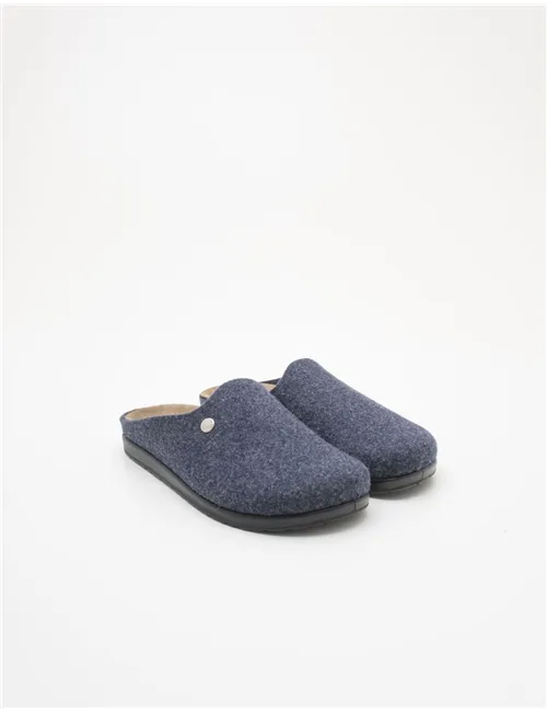 Ciabatte uomo in feltro blu
