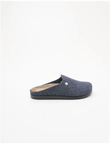 Ciabatte uomo in feltro blu