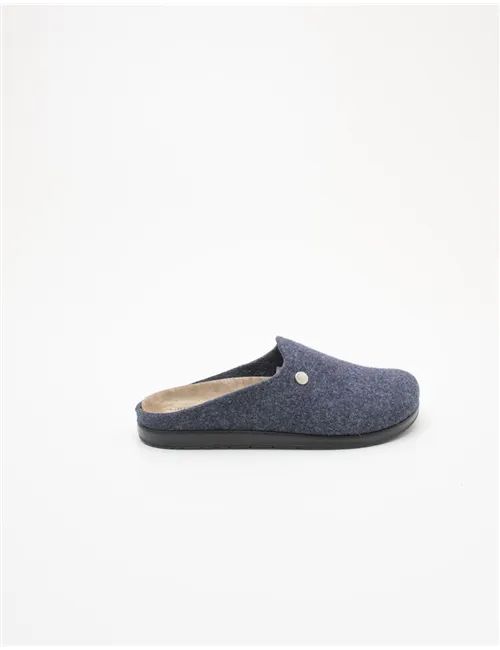 Ciabatte uomo in feltro blu