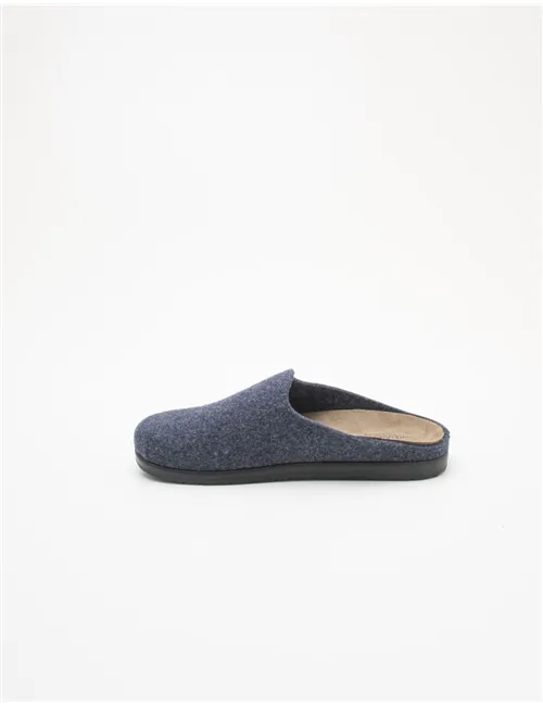 Ciabatte uomo in feltro blu