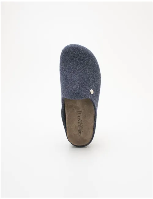 Ciabatte uomo in feltro blu