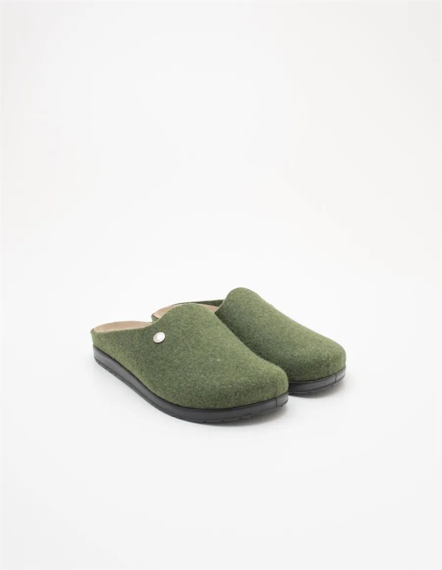 Ciabatte uomo in feltro verde