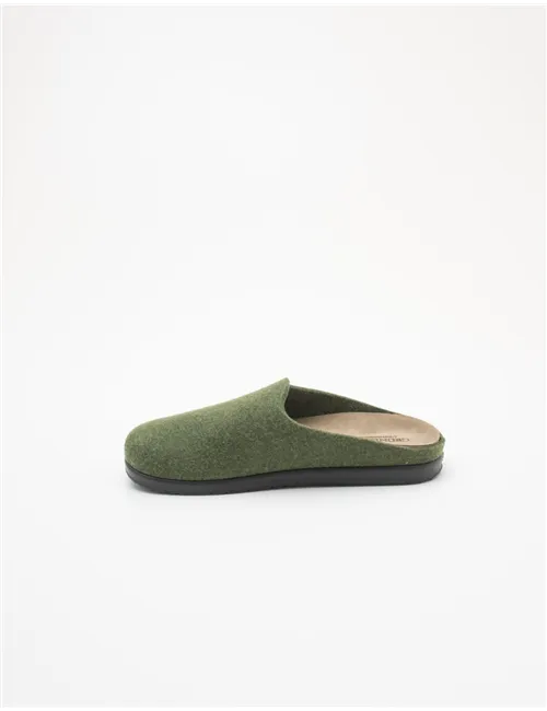 Ciabatte uomo in feltro verde