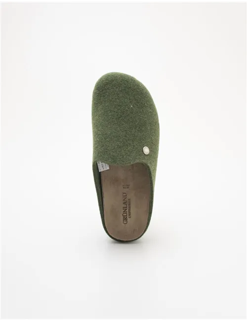 Ciabatte uomo in feltro verde