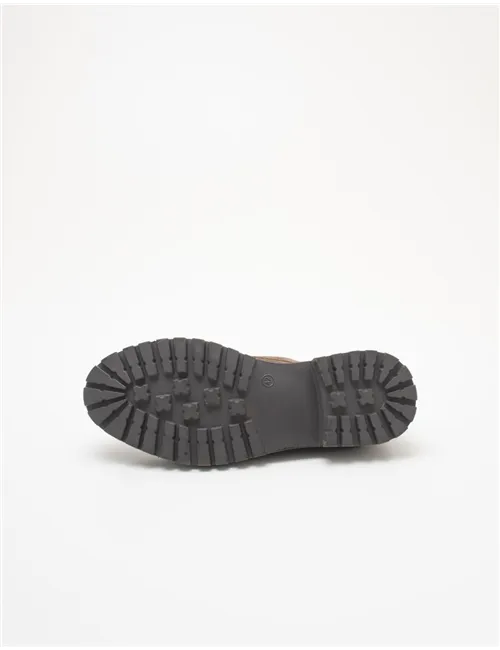 Scarpe stringate uomo in camoscio tortora