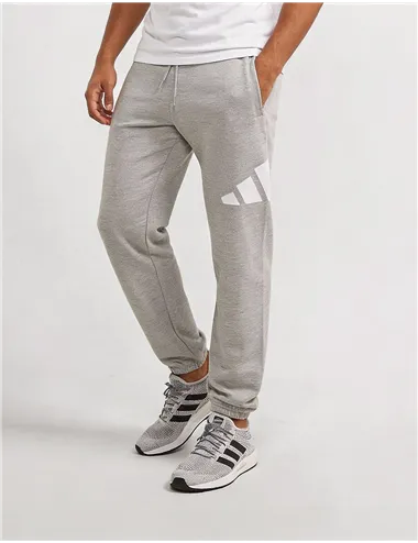 Pantaloni jogger bambino Essentials felpa grigio melange