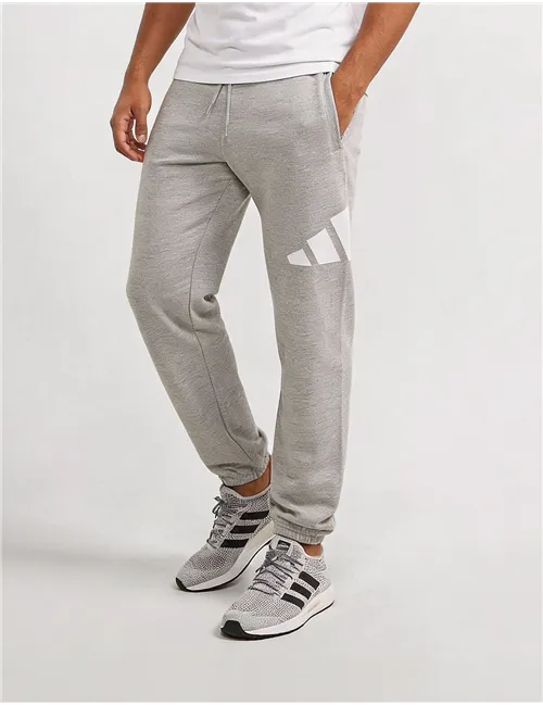 Pantaloni jogger bambino Essentials felpa grigio melange