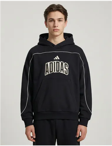 Felpa con cappuccio bambino Stadium cotone poliestere nero