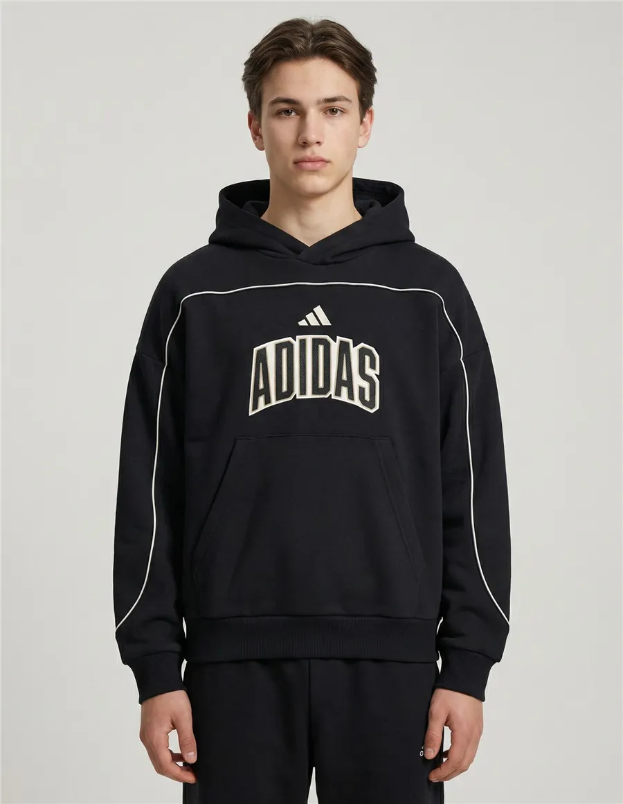 Felpa con cappuccio bambino Stadium cotone poliestere nero