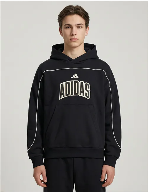 Felpa con cappuccio bambino Stadium cotone poliestere nero