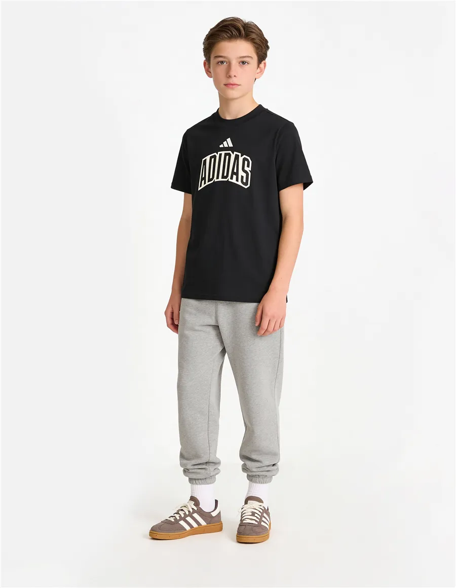 T-shirt bambino Stadium jersey cotone nero