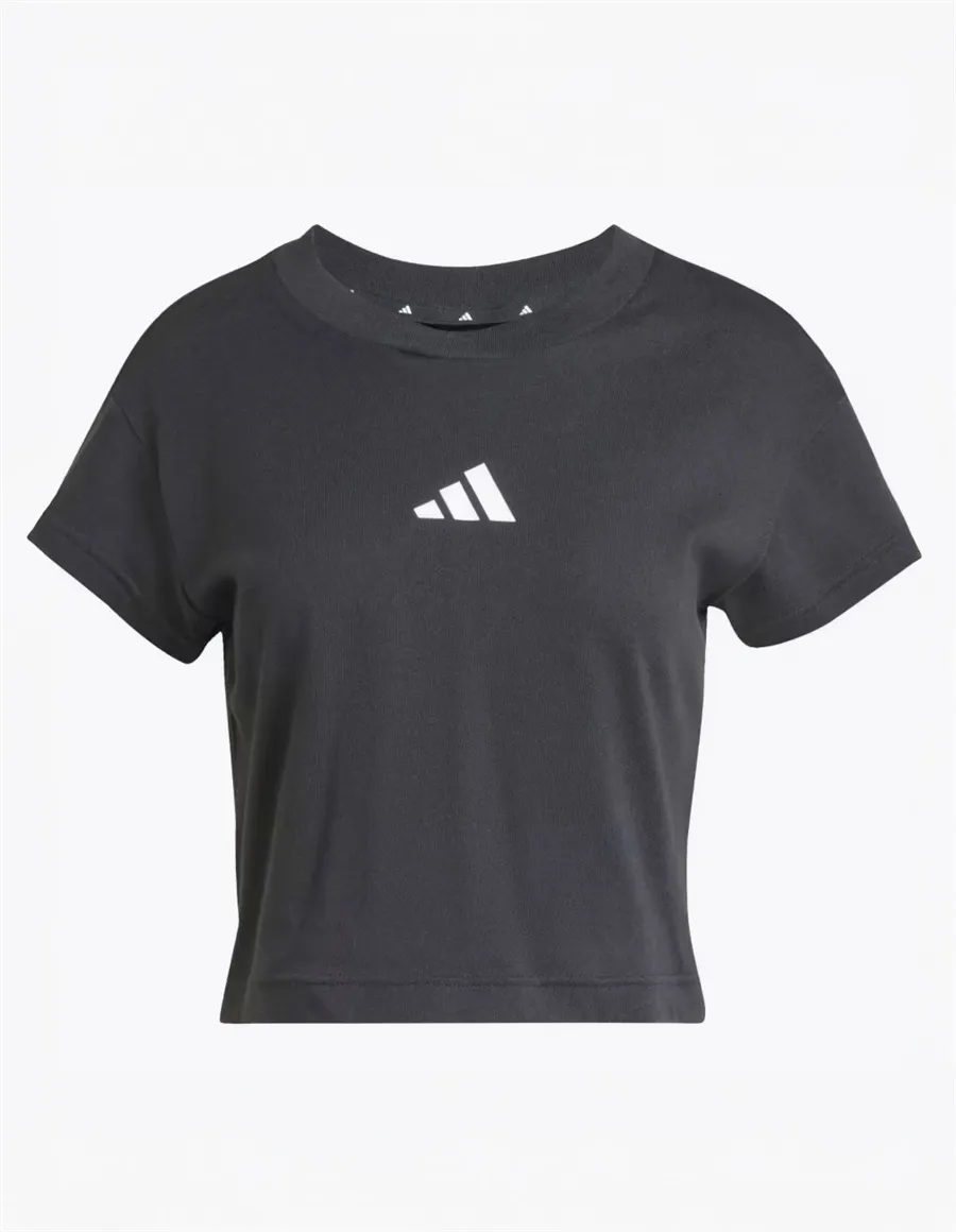 Future Icons t-shirt corta donna cotone jersey nero con maniche corte