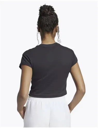 Future Icons t-shirt corta donna cotone jersey nero con maniche corte