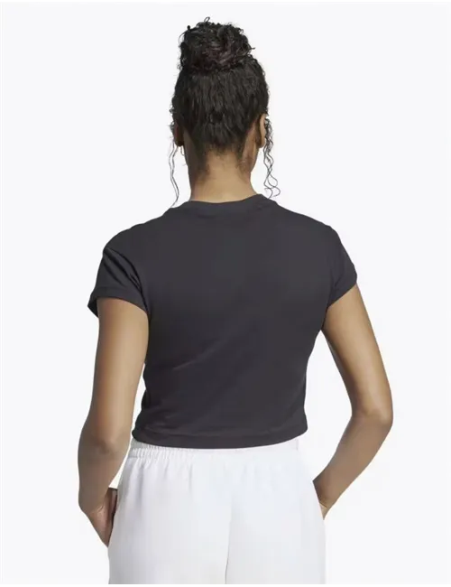 Future Icons t-shirt corta donna cotone jersey nero con maniche corte