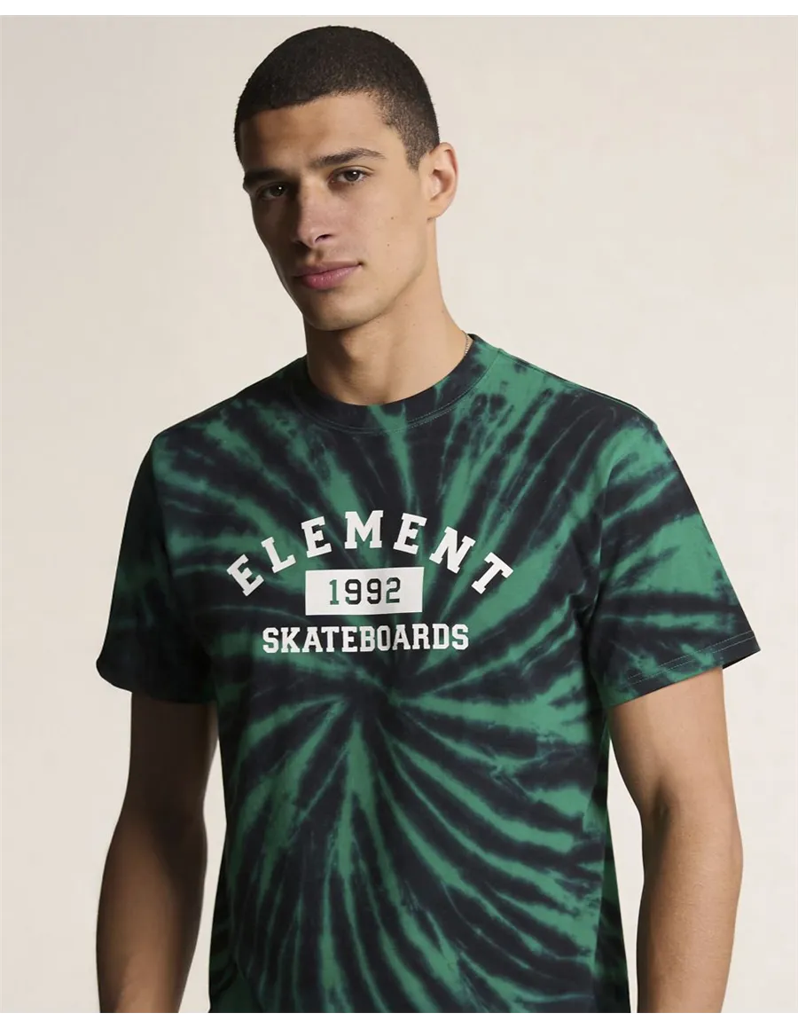 T-shirt uomo Spirale verde-nero