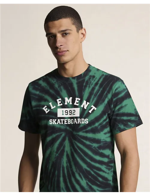 T-shirt uomo Spirale verde-nero